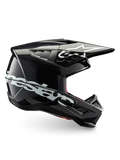 Alpinestars Casco S-M5 Corp ECE 22.06, casco da motocross off-road, grigio scuro lucido e bianco, calotta in termoplastica leggera, certificato ECE