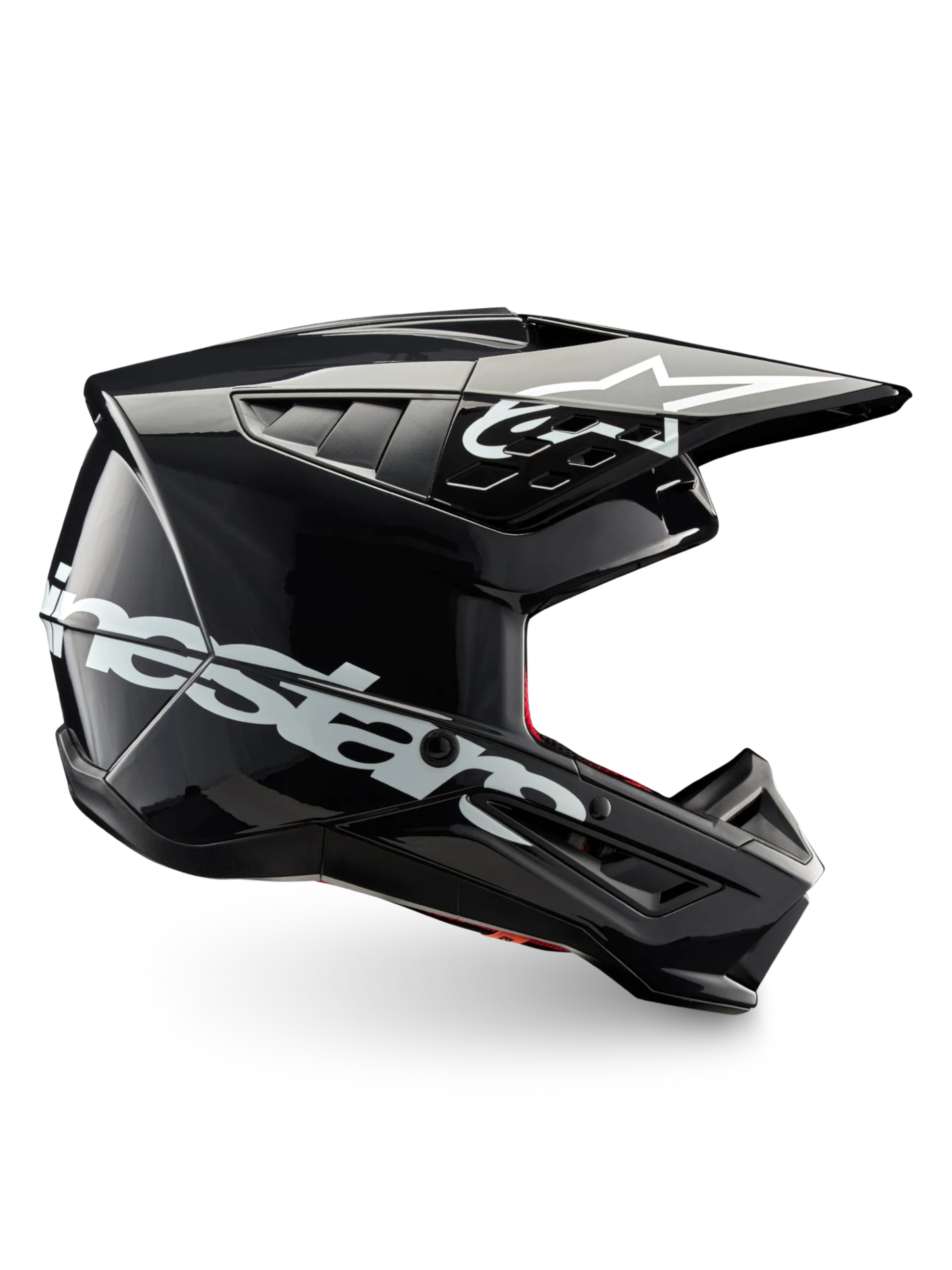 Alpinestars Casco S-M5 Corp ECE 22.06, casco da motocross off-road, grigio scuro lucido e bianco, calotta in termoplastica leggera, certificato ECE