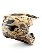 Alpinestars casco S-M5 Mineral ECE 22.06, casco da motocross marrone e beige con grafica camouflage, certificato ECE 22.06