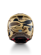 Alpinestars Casco S-M5 Mineral, casco da motocross off-road, vista posteriore, marrone e nero mimetico opaco, certificato ECE 22.06