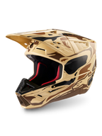 Alpinestars Casco S-M5 Mineral, casco da motocross off-road, marrone scuro opaco camo, certificato ECE 22.06
