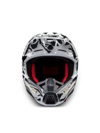 Alpinestars Casco S-M5 Mineral ECE 22.06, casco da motocross grigio e nero con interno rosso