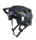 Casco Alpinestars Vector Tech Solid, casco da mountain bike MTB nero, finitura opaca e lucida con 19 prese d'aria, imbottitura interna Mips gialla, visiera e cinturini regolabili, protezione leggera per trail e all-mountain