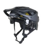 Casco Alpinestars Vector Tech Solid, casco da mountain bike MTB nero, finitura opaca e lucida con 19 prese d'aria, imbottitura interna Mips gialla, visiera e cinturini regolabili, protezione leggera per trail e all-mountain