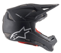 Casco integrale Alpinestars Missile Tech Solid nero opaco per MTB downhill con prese d'aria e logo argento.