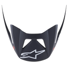 Alpinestars Visor Vector Tech A1, visiera di ricambio per casco da ciclismo, nero grigio chiaro opaco, con logo A-star bianco sul davanti, struttura in plastica resistente per uso MTB trail ed enduro