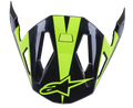 Alpinestars Missile Visor, accessorio per casco MTB, nero e giallo fluo lucido, design aerodinamico con tagli per il flusso d'aria, finitura lucida con logo a stella giallo neon