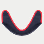 Alpinestars Supertech R10 Sottomento, accessorio per casco, tessuto nero con bordo rosso acceso, design curvo a forma di U, ricambio ufficiale per caschi da moto S-R10