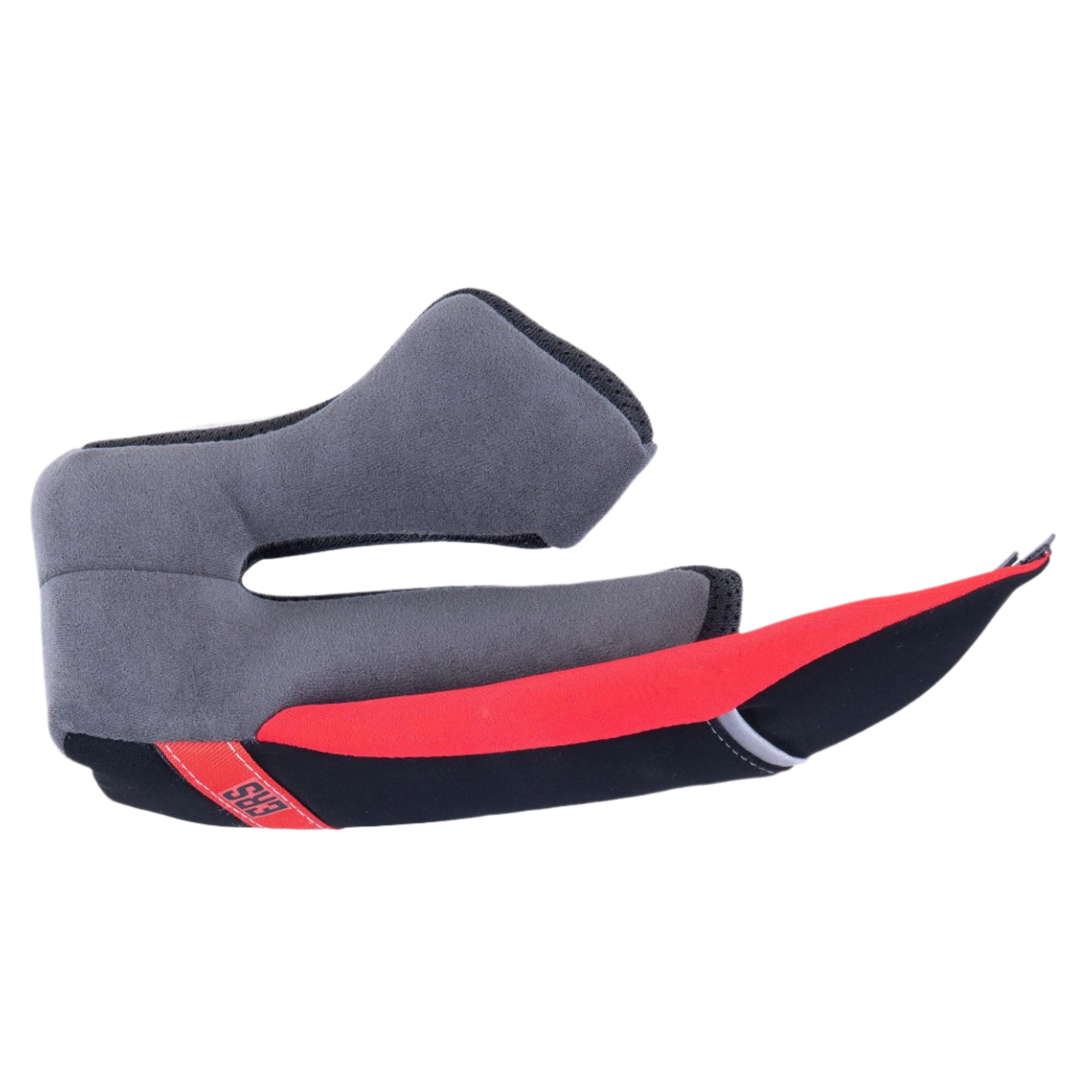 Alpinestars Supertech R10 Guanciale Standard, ricambio per il lato destro del casco da moto, imbottitura soft-touch grigia con dettagli neri e rossi, dotata di linguetta rossa ERS Emergency Release System