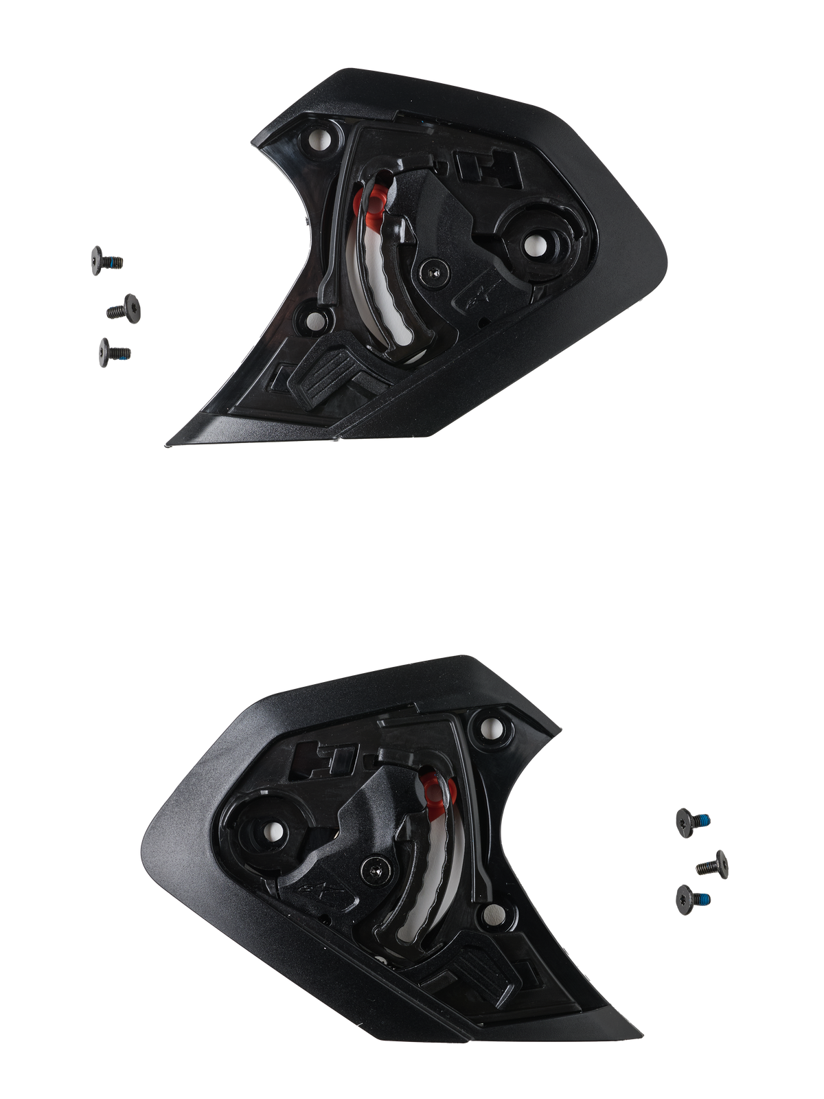 Alpinestars S-R7 Shield Mechanism Set, meccanismo visiera per casco da moto road racing, nero, include viti di montaggio