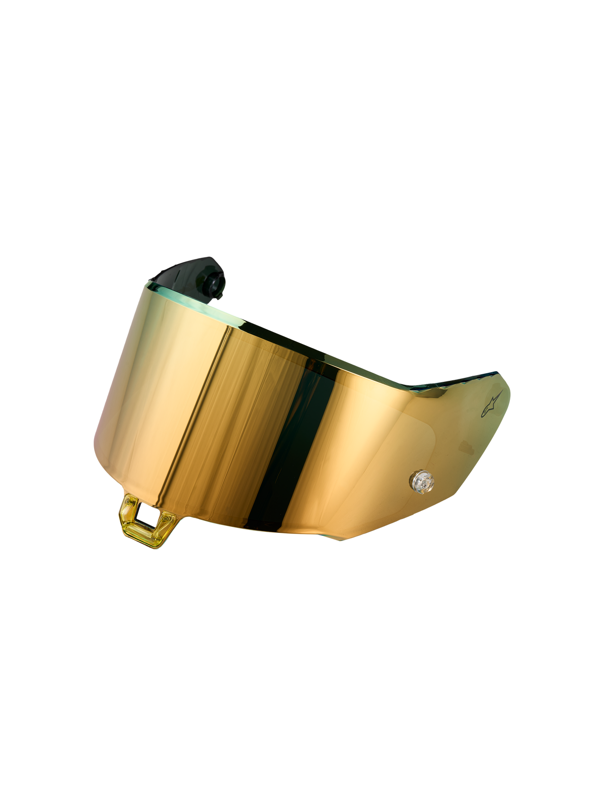 Alpinestars Visiera Supertech R10/R7 Absolute Vision Gen2.1-R, visiera per casco da moto racing, oro specchiato, con struttura in policarbonato e filtrazione ottica