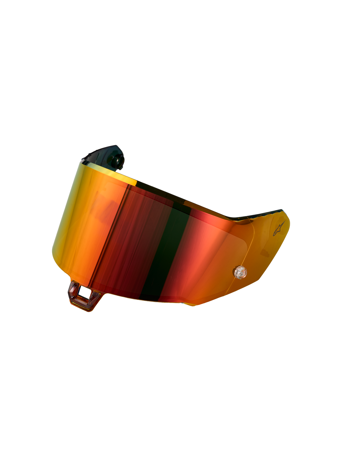 Alpinestars Absolute Vision Shield V2, visiera di ricambio per casco moto con finitura specchiata rossa per caschi serie S-R10 e S-R7, rossa, costruzione sintetica
