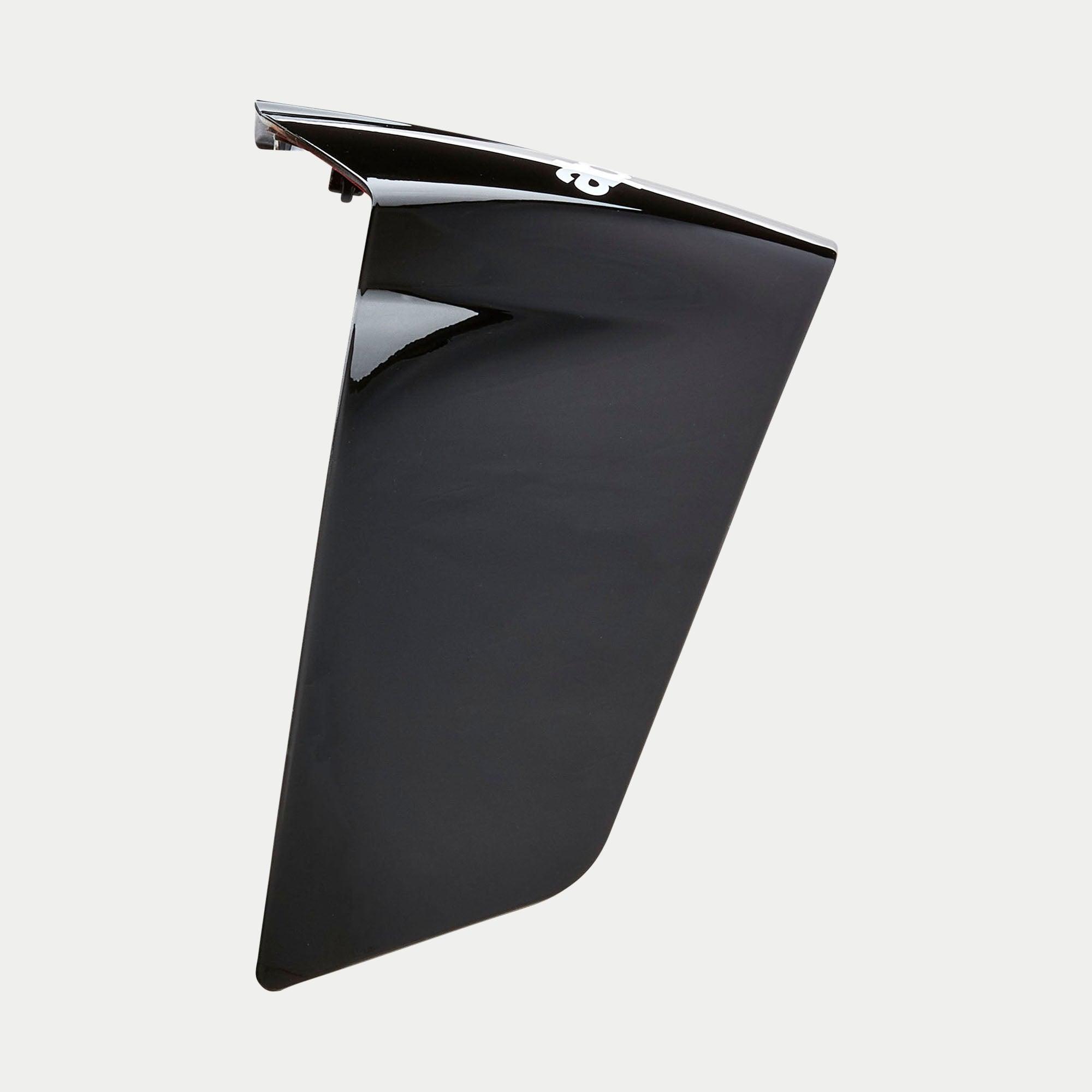 Alpinestars Supertech R10 Solid Race Spoiler, accessorio per casco, nero lucido, componente di ricambio aerodinamico con finitura lucida e dettaglio del logo bianco