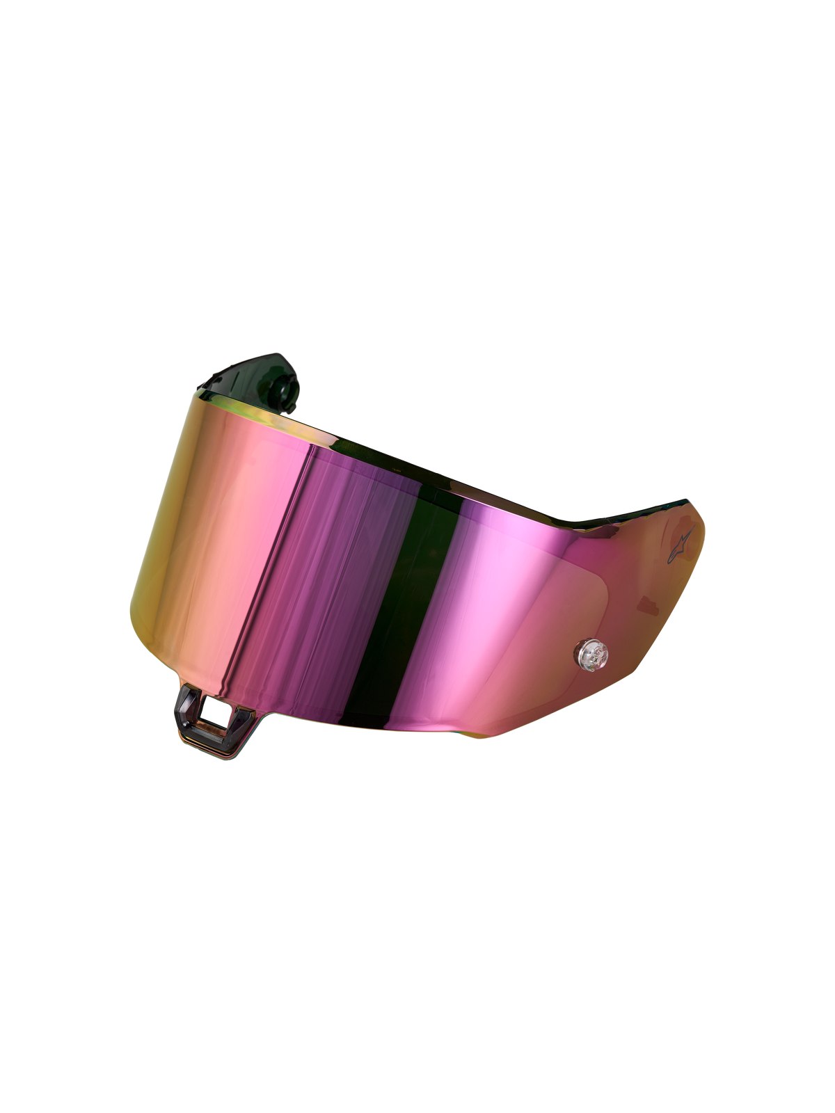 Alpinestars Absolute Vision Shield V2, visiera da moto racing e sport, finitura specchiata arcobaleno e viola, struttura in policarbonato