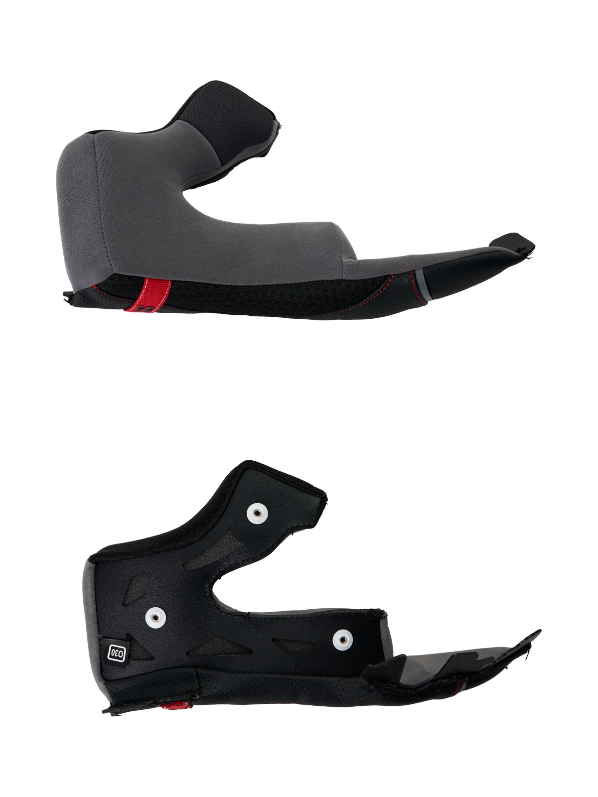 Alpinestars S-R7 Cheek Pad, guanciali di ricambio per casco moto, grigio e nero, costruzione in poliuretano con bottoni di fissaggio