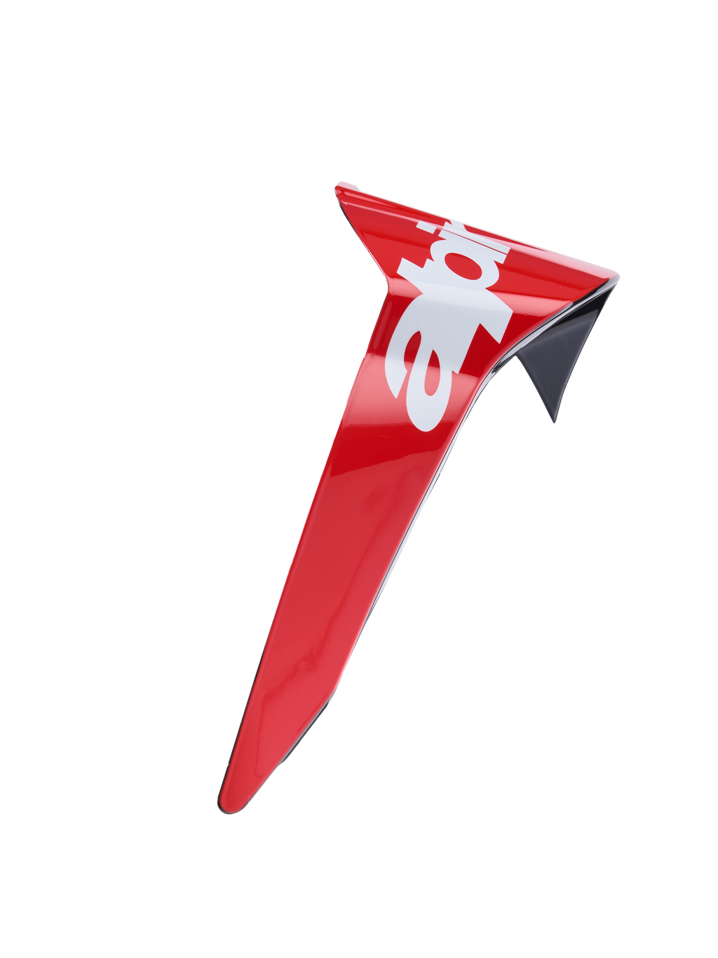 Alpinestars Supertech R10 Arius Standard Spoiler, spoiler aerodinamico per casco, rosso lucido e bianco, spoiler di ricambio con profilo nero e dettaglio logo