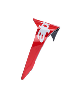 Alpinestars Supertech R10 Arius Standard Spoiler, spoiler aerodinamico per casco, rosso lucido e bianco, spoiler di ricambio con profilo nero e dettaglio logo