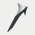 Alpinestars Spoiler Supertech R10 Element Standard, accessorio per casco, nero e argento, componente alare aerodinamico dal design angolare elegante e finitura lucida, progettato per migliorare la stabilità e il flusso d'aria