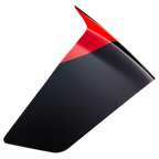 Alpinestars Supertech R10 Element Race Spoiler, accessorio per casco, nero lucido e rosso acceso, componente di ricambio aerodinamico per caschi S-R10, profilo aerodinamico e appuntito
