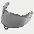 Alpinestars Supertech R10 AFHS-01 Shield, visiera per casco, fumo chiaro, plastica grigia semitrasparente, design aerodinamico curvo con punti di fissaggio laterali e linguetta centrale, ricambio per casco racing S-R10