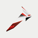 Alpinestars Supertech R10 Team Standard Spoiler, accessorio per casco, nero carbonio rosso e bianco lucido, ricambio aerodinamico con loghi rossi e grafiche effetto carbonio, finitura lucida per caschi S-R10 Team