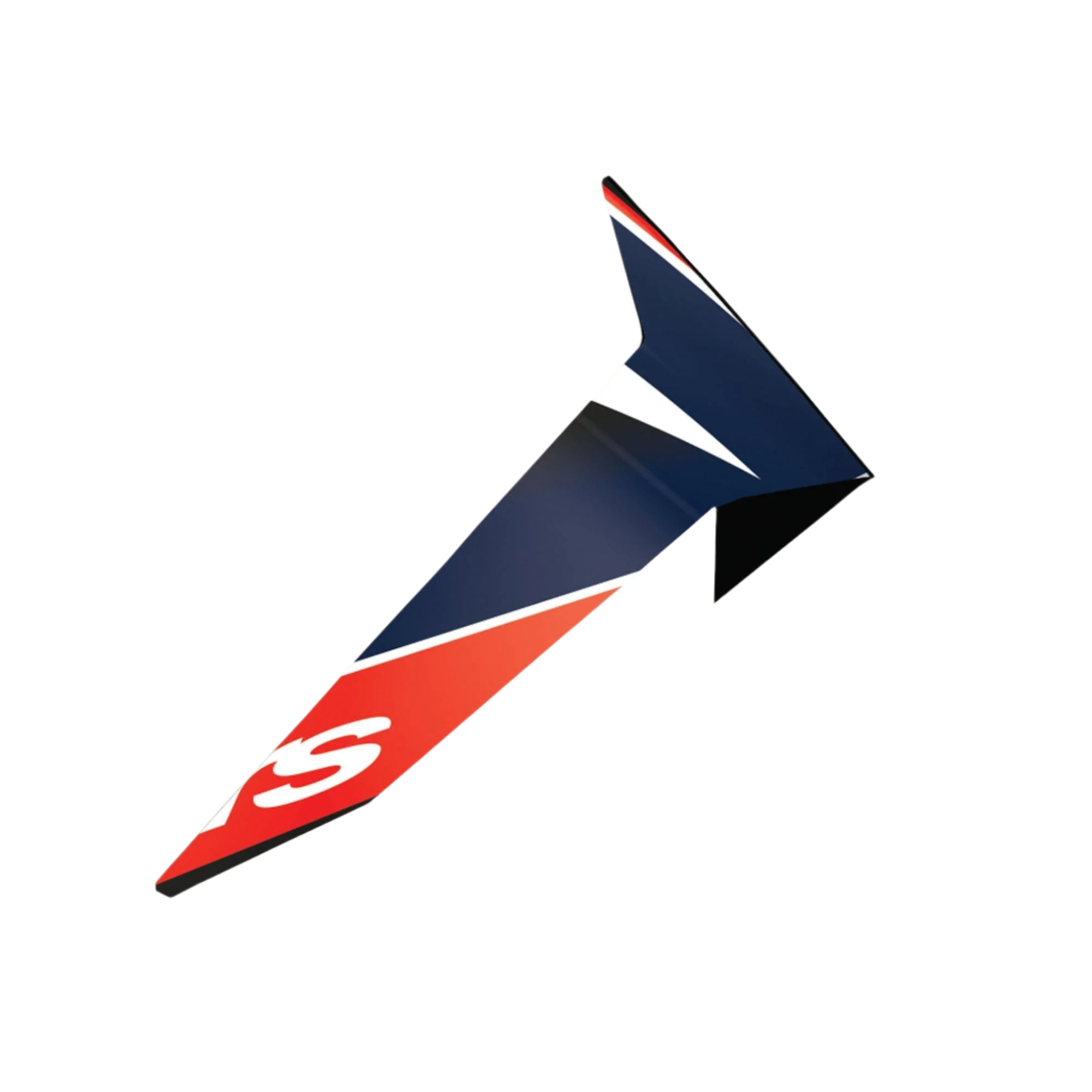 Alpinestars Supertech R10 Team Standard Spoiler, accessorio per casco da moto, Carbonio Nero, Rosso Fluo e Blu Scuro Opaco, design aerodinamico a forma di ala con profilo angolare, con logo S bianco, parte di ricambio ufficiale per caschi S-R10