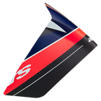 Alpinestars Supertech R10 Team Race Spoiler, accessorio per casco, nero carbonio, rosso fluo e blu scuro opaco, profilo aerodinamico a forma di ala, finitura opaca con pannelli di colore vivace, pezzo di ricambio per caschi da moto racing