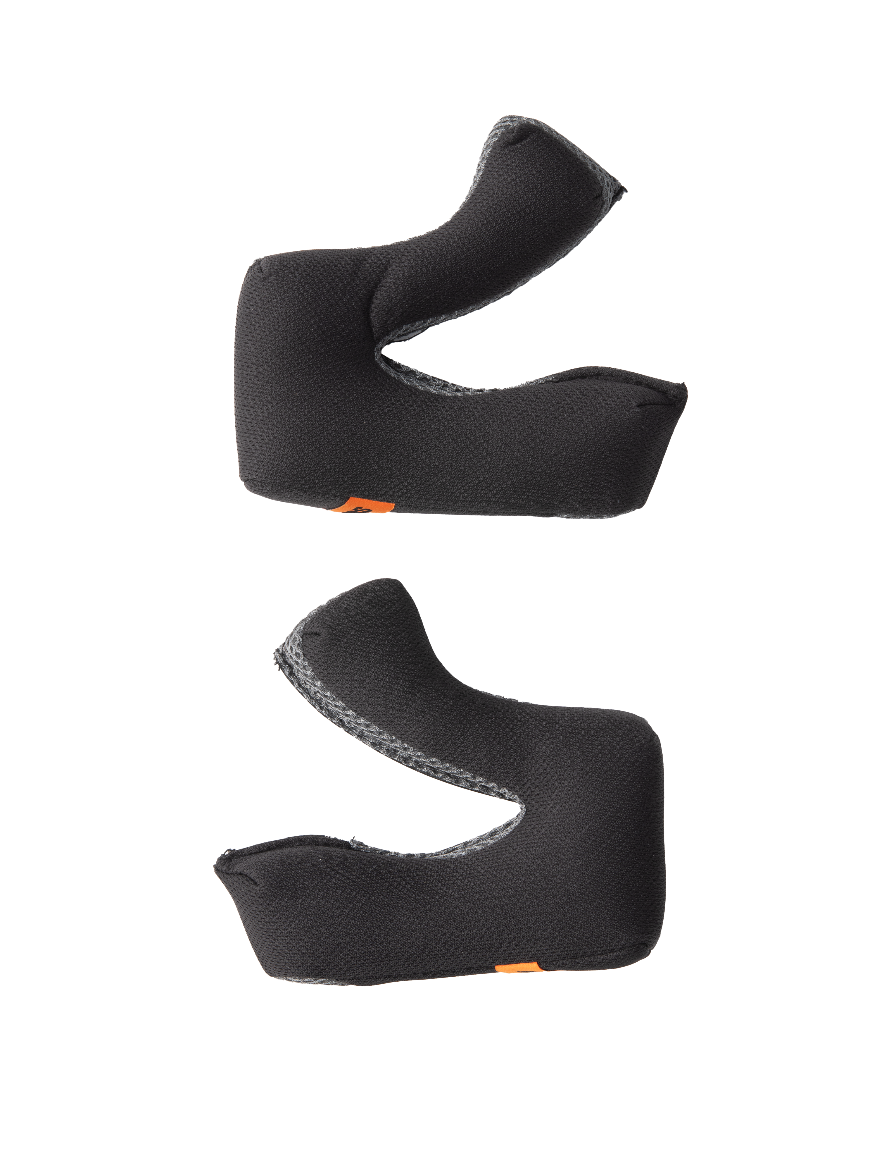 Alpinestars S-M3 Regular Cheek Pad Set, accessori per caschi, grigio, set di guanciali di ricambio destro e sinistro, schiuma sagomata con tessuto traspirante, piccole linguette arancioni con logo, progettati per caschi off-road S-M3