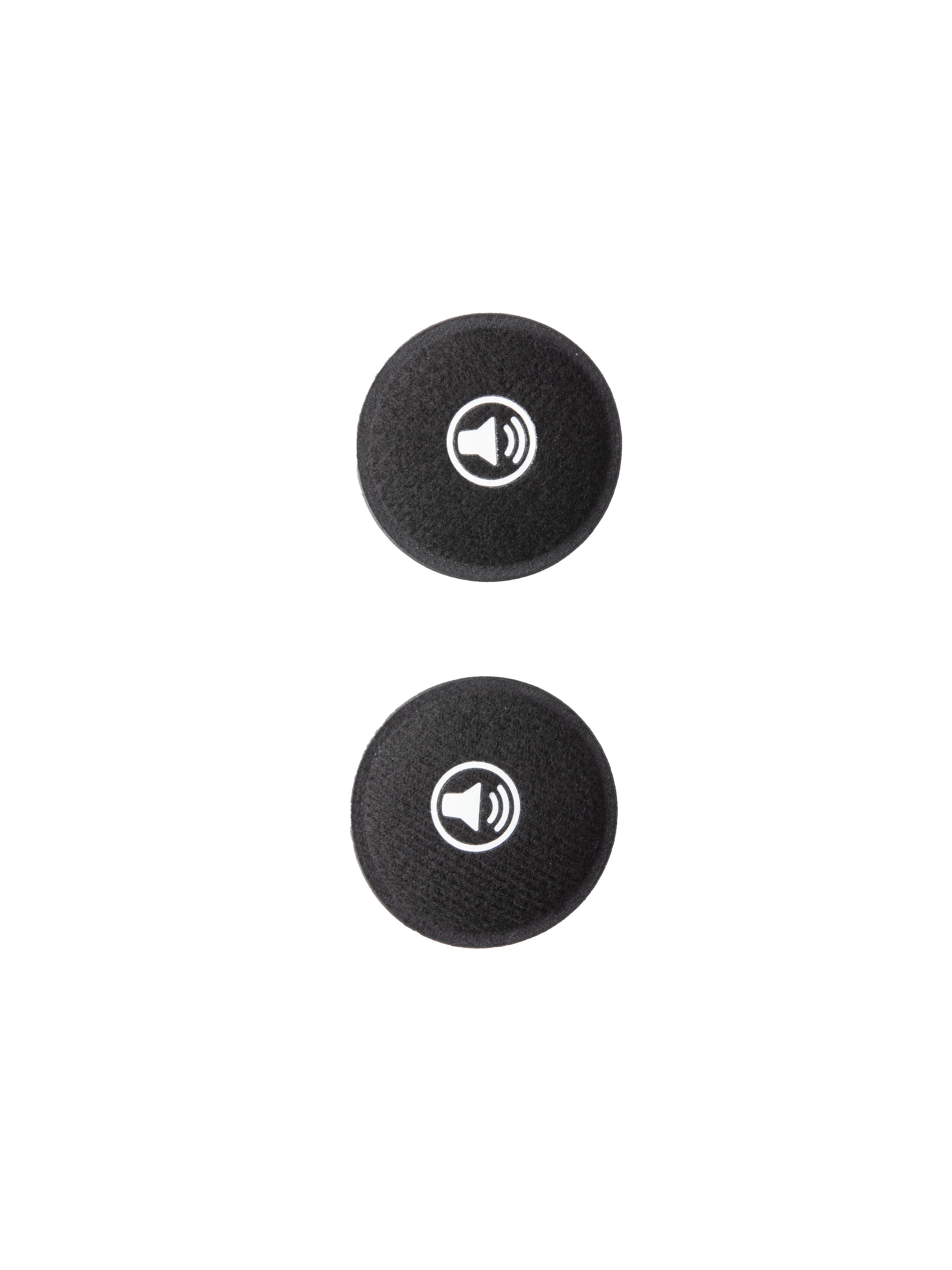Alpinestars S-M7 Ear Pads Set, accessori per caschi da motocross, cuscinetti circolari in schiuma nera con icone altoparlante bianche, imbottitura interna di ricambio per maggiore comfort e vestibilità nei caschi S-M7