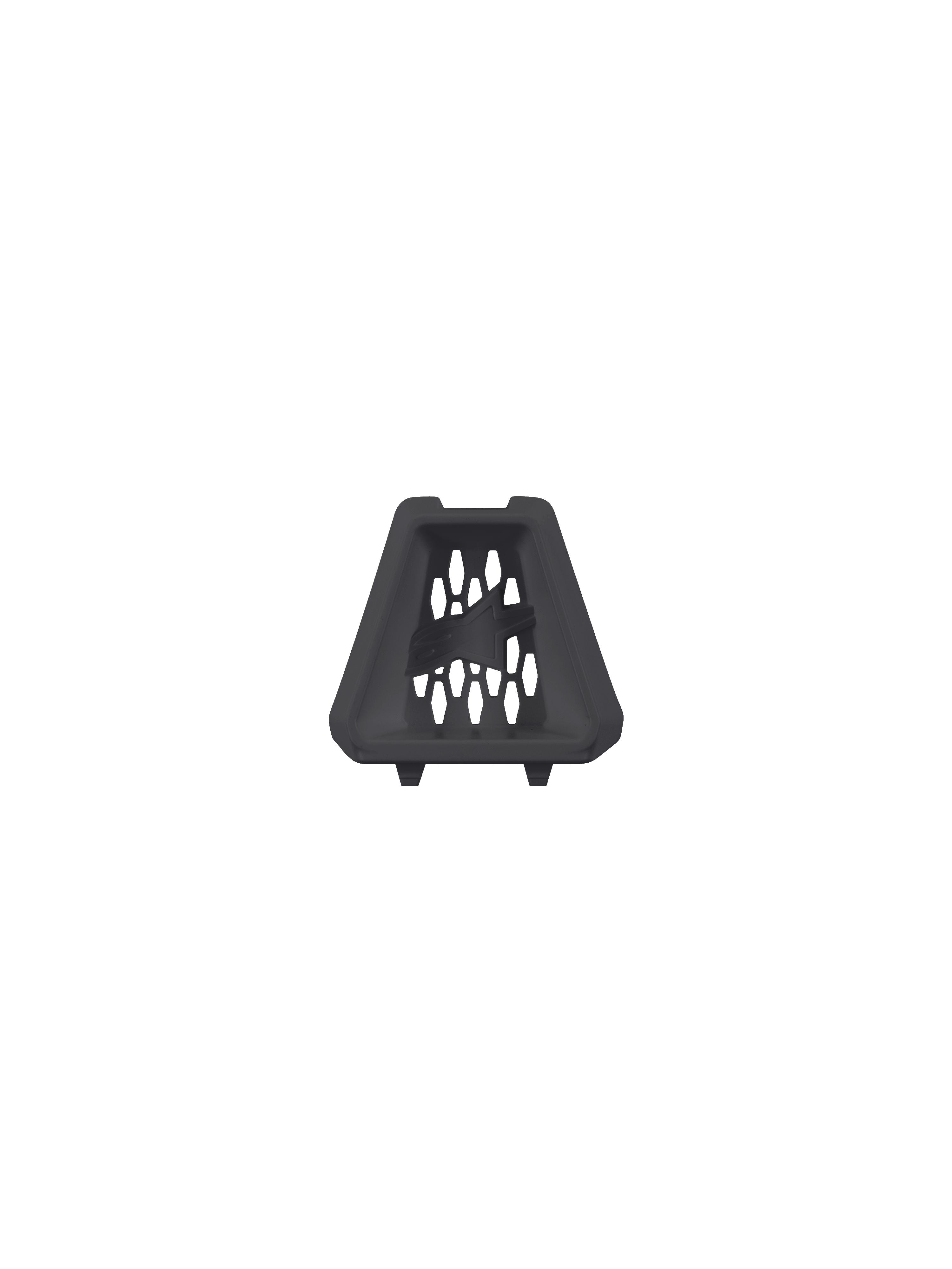 Alpinestars S-M3 Youth Chin Vent, nero, ricambio ufficiale per caschi motocross SM3 Youth, componente di ventilazione trapezoidale con rete a nido d'ape e logo in rilievo, accessorio per casco