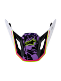 Alpinestars Visiera S-M7 Blaster, visiera di ricambio per casco motocross MX, viola, rosa e bianca lucida, logo a stella.