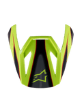 Alpinestars S-M3 Youth Fray Visor, visiera per casco da motocross, rosso, giallo fluo e nero con finitura lucida, design angolare con logo stella Alpinestars, ricambio ufficiale per caschi da corsa per ragazzi