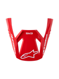 Alpinestars visiera S-M3 Radium, ricambio per casco da motocross, rossa lucida con logo bianco, accessorio per fuoristrada