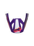 Visiera Alpinestars S-M3 Heat ECE06, visiera per casco da moto, viola, bianca e rosa, finitura lucida, accenti arancioni con logo stella, design angolare con aperture sportive