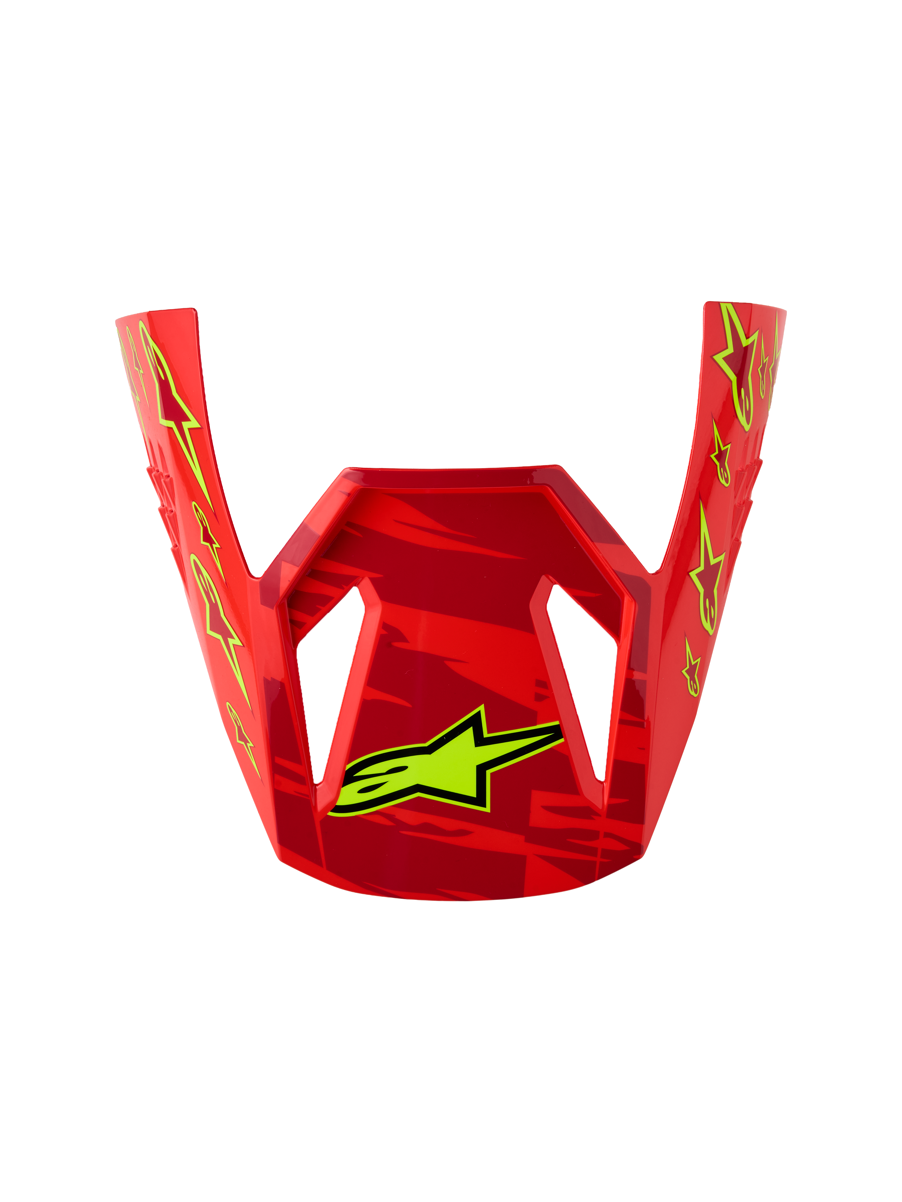 Alpinestars Visiera SM3 Falcon ragazzo, visiera di ricambio per casco motocross, rosso e giallo fluo, finitura lucida