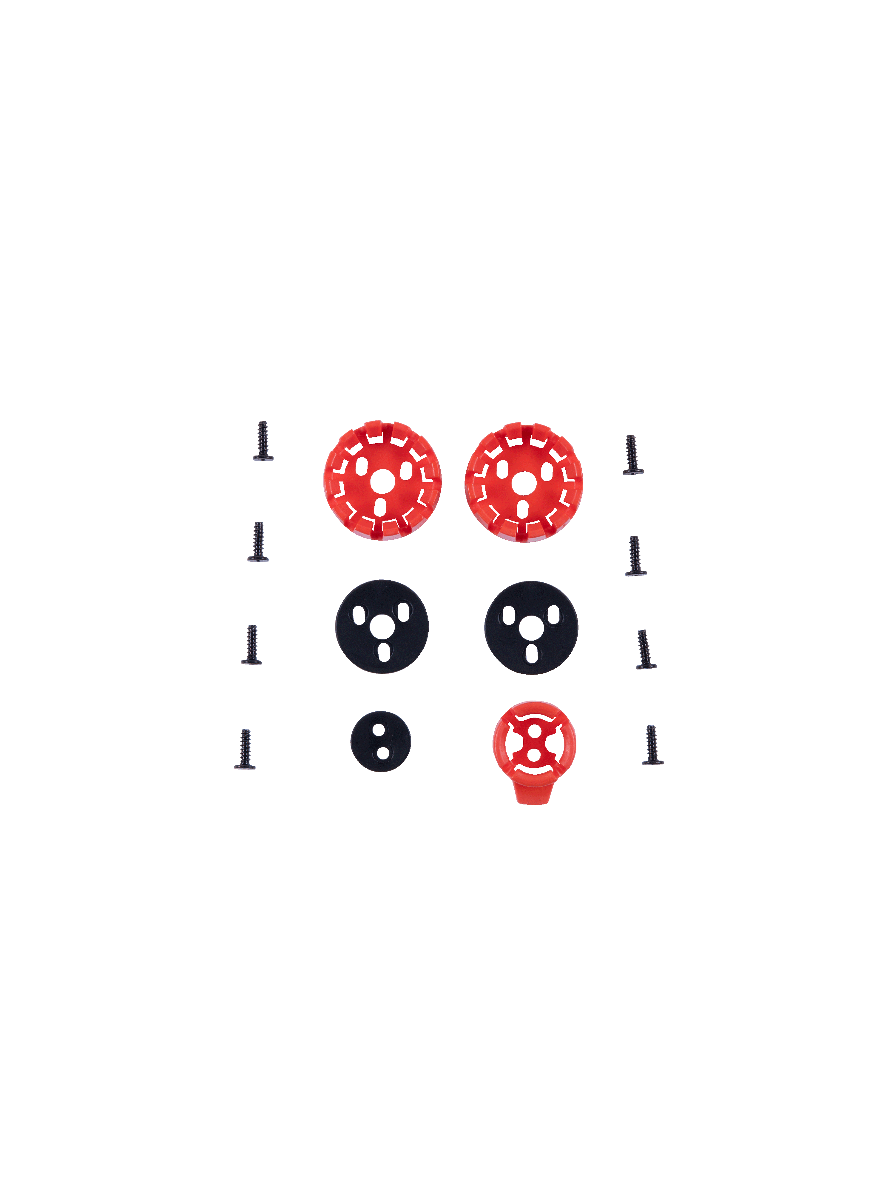 Alpinestars S-M3 Youth Visor Connection Set, kit di montaggio per visiera casco, rosso e nero, con ingranaggi circolari, dischi di montaggio e viti, parti di ricambio per caschi da motocross per ragazzi