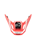 Alpinestars S-M7 Deed ECE06 Visor, visiera per casco da motocross, rosso, nero e bianco lucido, design aerodinamico angolare con logo a stella bianco su pannello centrale nero, branding SM7 e Deed, finitura lucida per prestazioni off-road