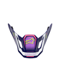 Alpinestars S-M7 Deed Visor, visiera per casco motocross, viola, rosa e bianco, finitura lucida con logo a stella giallo neon e marchio SM7, design aerodinamico angolare per competizioni fuoristrada