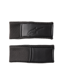 Alpinestars S-M7 Chin Strap Cover Set, coperture di ricambio per cinturino del casco, nero, trama testurizzata e logo in rilievo, bordi cuciti, accessori per casco da motocross