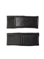 Alpinestars S-M7 Chin Strap Cover Set, coperture di ricambio per cinturino del casco, nero, trama testurizzata e logo in rilievo, bordi cuciti, accessori per casco da motocross