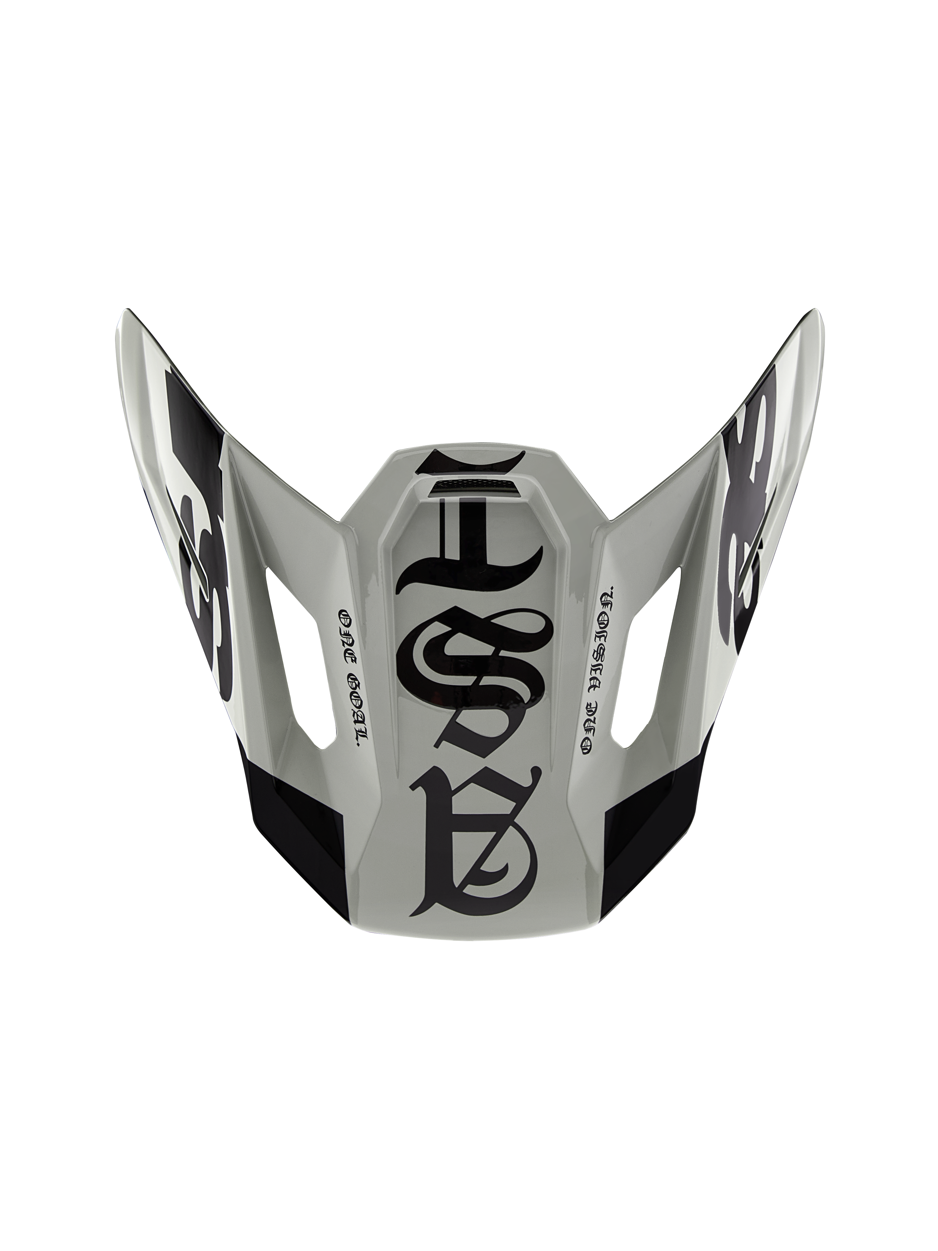 Alpinestars Limited Edition S-M7 Wolf Dust Visor 22.06, visiera di ricambio per casco da motocross, Dune e nero lucido, con grafiche in stile gotico e scritte "ONE GOAL" "ONE VISION", design aerodinamico per competizioni off-road