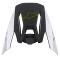 Visiera Alpinestars S-M5 Bond, accessorio per casco, argento e giallo fluo lucido, sezione centrale grigio scuro con logo giallo fluo, pannelli laterali argento con marchio Astars, finitura lucida, frontino di ricambio per caschi da motocross S-M5