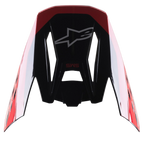 Alpinestars Visiera S-M5 Beam Nero Rosso Lucido, ricambio per casco da motocross, finitura lucida con accenti rossi, con logo Astars e scritta SM5, progettata per gare off-road e motocross