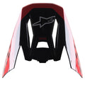 Alpinestars Visiera S-M5 Beam, accessorio per casco da motocross, nero e rosso lucido, con logo a stella grigio e marchio SM5 rosso, visiera di ricambio per attrezzatura da corsa fuoristrada