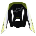 Alpinestars S-M5 Beam Visor, visiera per casco da motocross, nero e giallo fluo lucido, con logo Alpinestars e marchio S-M5, finitura lucida per caschi da off-road