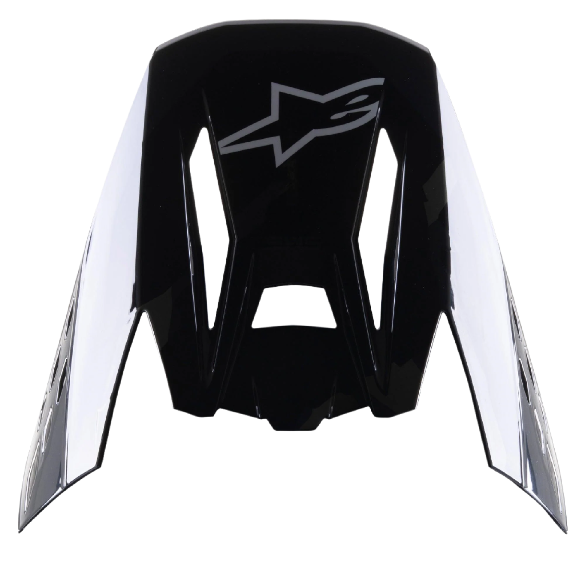 Alpinestars S-M5 Rover Visor, accessorio per casco da motocross, Nero Antracite Camo Lucido, finitura nera lucida con logo a stella grigio, design aerodinamico con aperture per il flusso d'aria