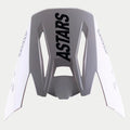 Alpinestars S-M5 Rayon Visor, visiera di ricambio per casco da motocross, grigio con vistoso marchio ASTARS nero sulla parte superiore e sui lati, finitura opaca, caratterizzata da un design angolare con aperture di ventilazione per prestazioni off-road