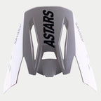 Alpinestars S-M5 Rayon Visor, visiera di ricambio per casco da motocross, grigio con vistoso marchio ASTARS nero sulla parte superiore e sui lati, finitura opaca, caratterizzata da un design angolare con aperture di ventilazione per prestazioni off-road