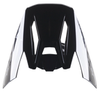 Alpinestars S-M5 Scout Visor, visiera di ricambio per caschi da motocross, nero e argento lucido, design aerodinamico con loghi laterali e fessure di ventilazione, finitura lucida