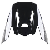 Visiera per casco Alpinestars S-M5 Scout, frontino di ricambio, nero argento lucido, con prese d'aria aerodinamiche e pannelli laterali argento con logo, finitura lucida per caschi da motocross ed enduro